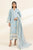 SAPPHIRE - 3PC LAWN EMBROIDERED SHIRT WITH MANAAR PRINTED DUPATTA AND TROUSER - HZG2070