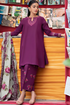 SAPPHIRE - 3PC DHANAK EMBROIDERED SHIRT WITH PASHMINA PRINTED SHAWL AND TROUSER - HZG1467