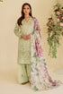 IZNIK - 3PC LAWN EMBROIDERED SHIRT WITH MANAAR PRINTED DUPATTA AND TROUSER - HZG2248