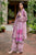 JAZMIN - 3PC DHANAK EMBROIDERED SHIRT WITH TWILL PRINTED SHAWL AND TROUSER - HZG1835