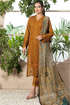 CHARIZMA - 3PC LAWN EMBROIDERED CHIKANKARI SHIRT WITH MANAAR DIGITAL PRINTED DUPATTA - HZG1037