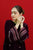 URGE - 2PC VELVET EMBROIDERED SHIRT WITH SILK TROUSER - HZG1968
