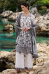 IMAGE - 3PC LAWN EMBROIDERED SHIRT WITH CHIFFON PRINTED DUPATTA AND TROUSER - HZG2166
