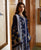 REPUBLIC WOMENSWEAR - 3PC DHANAK EMBROIDERED SHIRT WITH DHANAK EMBROIDERED SHAWL AND TROUSER - HZG2054