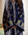 REPUBLIC WOMENSWEAR - 3PC DHANAK EMBROIDERED SHIRT WITH DHANAK EMBROIDERED SHAWL AND TROUSER - HZG2054