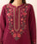 SAPPHIRE - 3PC DHANAK EMBROIDERED SHIRT WITH TWILL PRINTED SHAWL AND TROUSER - HZG2012