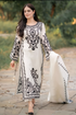 AZURE - 3PC LAWN EMBROIDERED SHIRT WITH EMBROIDERED ORGANZA DUPATTA AND TROUSER - HZG1821