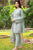 JAZMIN - 3PC LAWN EMBROIDERED SHIRT AND ORGANZA PRINTED DUPATTA WITH TROUSER - HZG1147