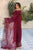 QALAMQAR - 3PC LAWN EMBROIDERED SHIRT WITH ORGANZA EMBROIDERED DUPATTA  AND TROUSER - HZG2209