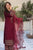 QALAMQAR - 3PC LAWN EMBROIDERED SHIRT WITH ORGANZA EMBROIDERED DUPATTA  AND TROUSER - HZG2209