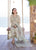 QALAMKAR - 3PC LAWN CHIKANKAARI EMBROIDERED SHIRT WITH ORGANZA EMBROIDERED DUPATTA AND TROUSER - HZG2186