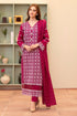 MIRAKHI - 3PC LAWN CHIKANKAARI EMBROIDERED SHIRT WITH LAWN TUBE SLUB DUPATTA AND TROUSER - HZG2258