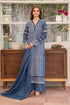 MIRAKHI - 3PC LAWN CHIKANKAARI EMBROIDERED SHIRT WITH LAWN TUBE SLUB DUPATTA AND TROUSER - HZG2235