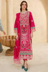 MAHNUR - 3PC LAWN EMBROIDERED SHIRT WITH LAWN LASER EMBROIDERED DUPATTA AND TROUSER - HZG2176